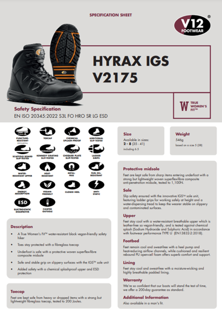 Hyrax - The Lightweight Safety Boot From V12 Footwear